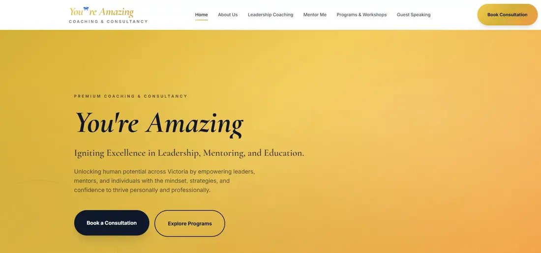 You're Amazing Coaching project preview